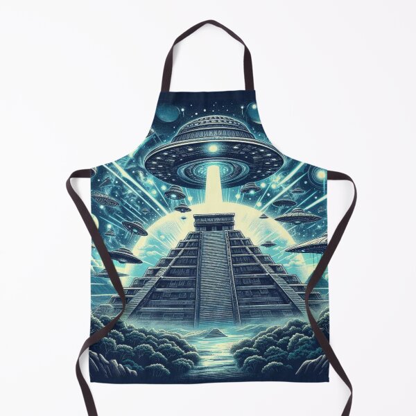 Item preview, Ancient Pyramid UFO Encounter – Cosmic Design designed and sold by Dogandesighn.