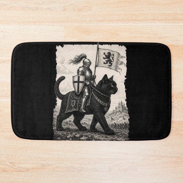 Item preview, knight riding cat  designed and sold by TheSamuraiCat.