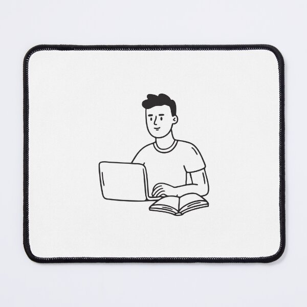Item preview, Learner Typing on Laptop Near Open Book designed and sold by rasagamastore.