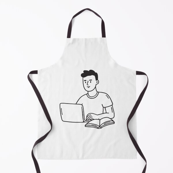 Item preview, Learner Typing on Laptop Near Open Book designed and sold by rasagamastore.
