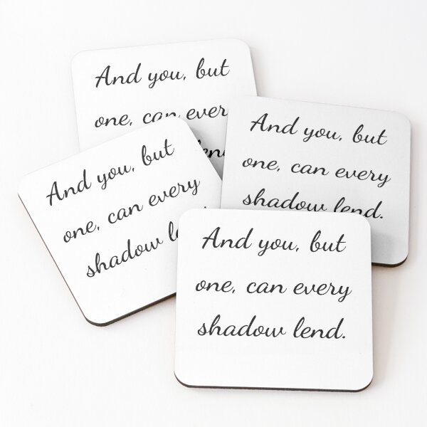 Artikelvorschau, „Und du allein kannst jeden Schatten verleihen.“ – Handschrift schwarz entworfen und verkauft von ariksworld.