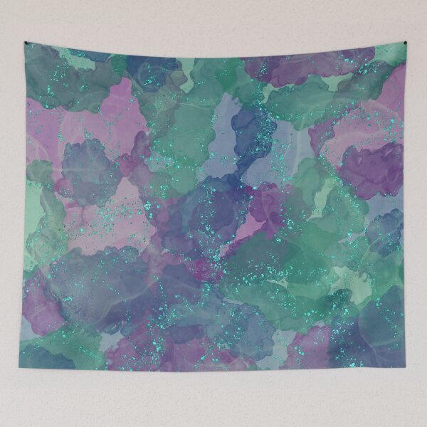 Item preview, Teal, Purple and Pink Alcohol Ink Abstract Pattern designed and sold by SweetLilith.