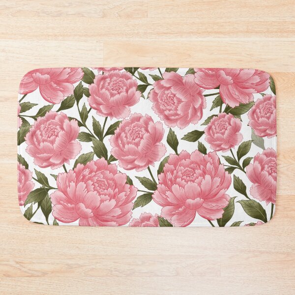 Item preview, Pink Peony Floral Pattern Vintage Botanical Seamless Cottage core floral design  designed and sold by neenu-bhasin11.