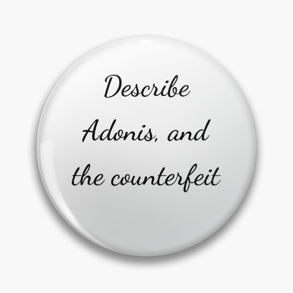 Item preview, “Describe a Adonis y la falsificación” - escritura a mano negra designed and sold by ariksworld.