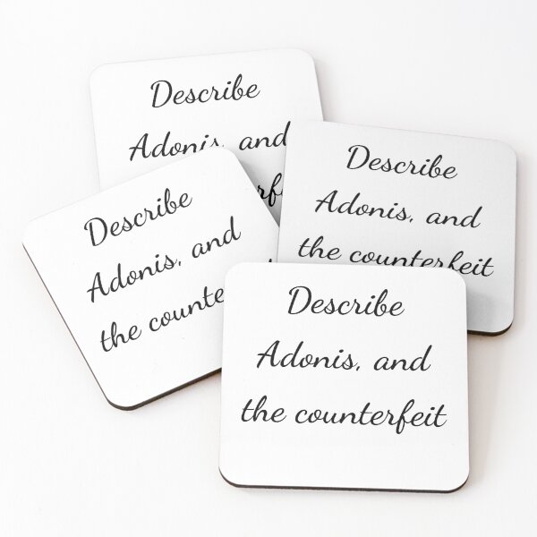 Item preview, “Describe Adonis, and the counterfeit” - handwriting black designed and sold by ariksworld.