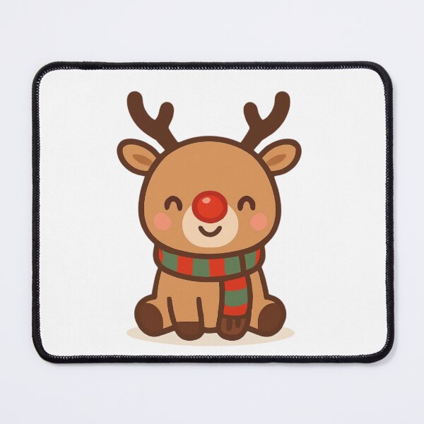 Item preview, Holiday Spirit Reindeer - Christmas Kawaii Sticker designed and sold by foryouandyours.