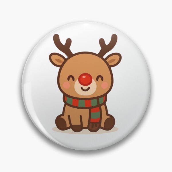 Item preview, Holiday Spirit Reindeer - Christmas Kawaii Sticker designed and sold by foryouandyours.