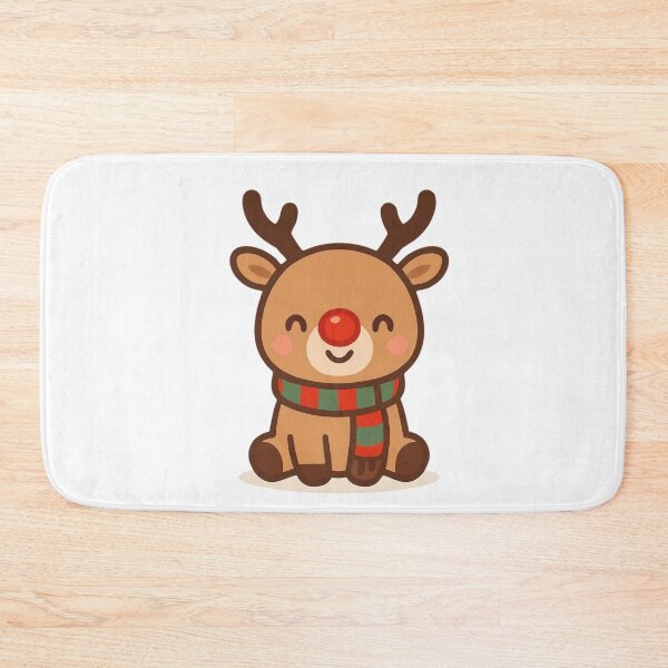 Item preview, Holiday Spirit Reindeer - Christmas Kawaii Sticker designed and sold by foryouandyours.