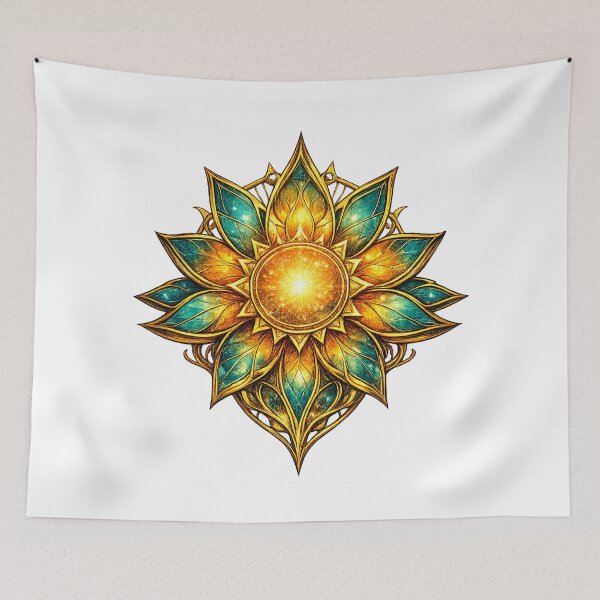 Item preview, Golden Lotus Sun – Nature Art designed and sold by Yomere.