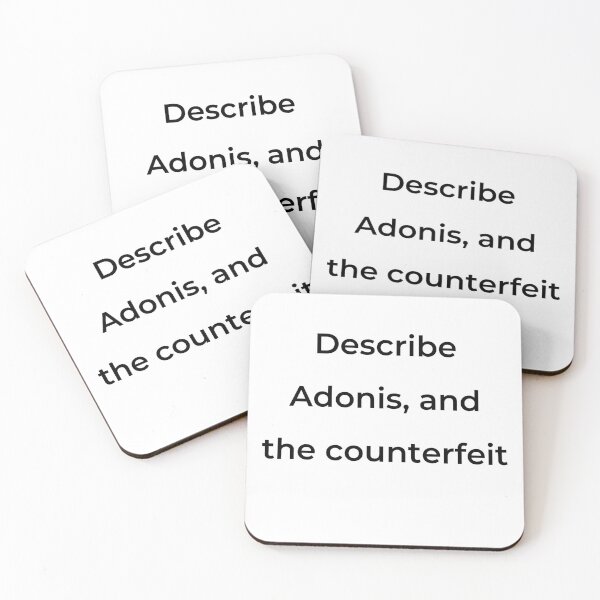 Item preview, “Describe Adonis, and the counterfeit” - print black designed and sold by ariksworld.