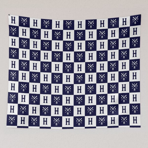 Aperçu de l'œuvre Baseball Helena (bleu marine/blanc) créée et vendue par DougCustomMade.