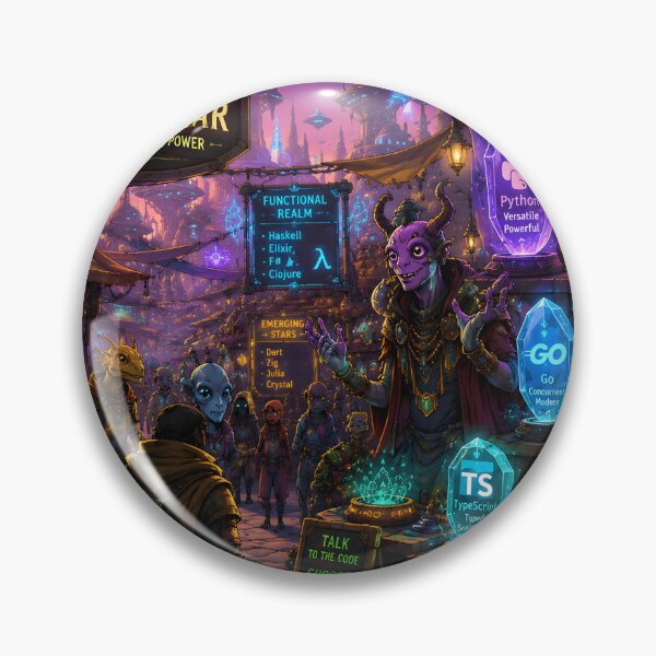 Item preview, Code Bazaar – Alien Marketplace of Programming Languages and Digital Magic designed and sold by PenchalaPrabhas.