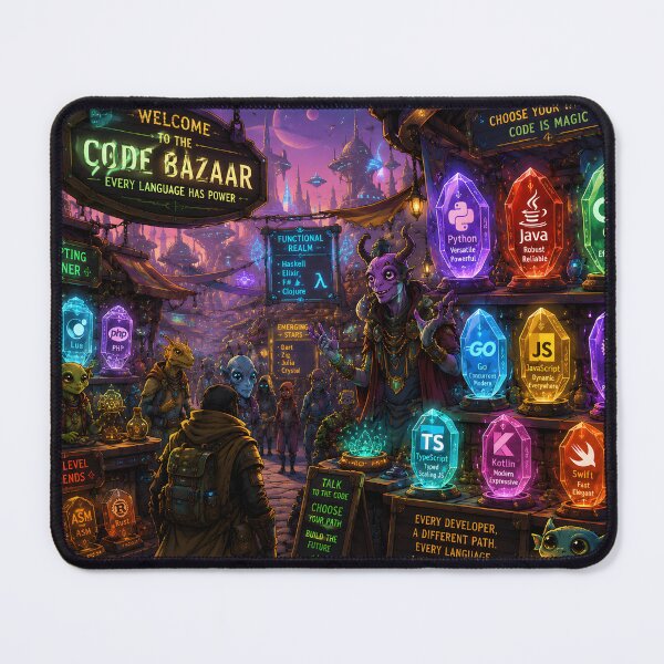 Item preview, Code Bazaar – Alien Marketplace of Programming Languages and Digital Magic designed and sold by PenchalaPrabhas.