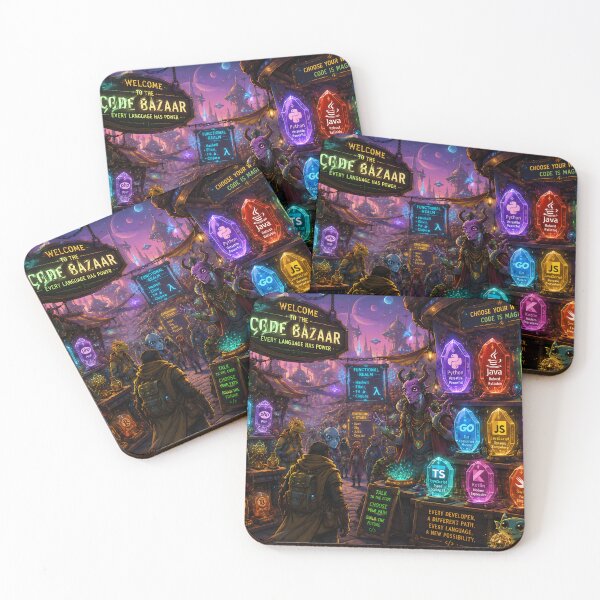 Item preview, Code Bazaar – Alien Marketplace of Programming Languages and Digital Magic designed and sold by PenchalaPrabhas.