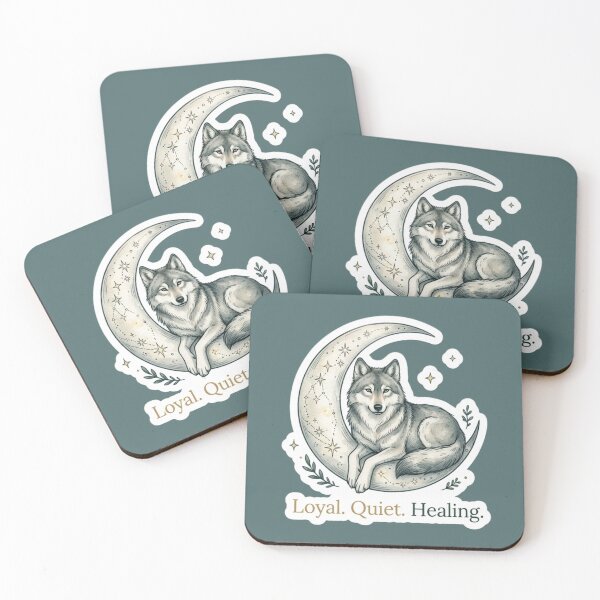 Item preview, Loyal Quiet Healing Wolf designed and sold by Safe Haven Pets.