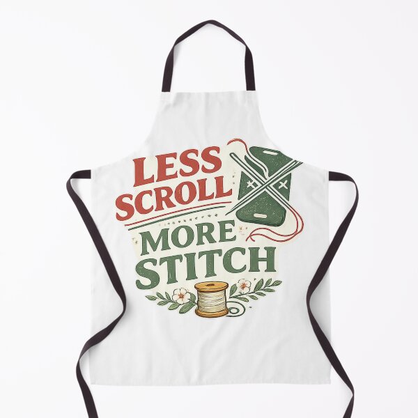 Item preview, Less Scroll More Stitch Offline Craft Design designed and sold by Concrete Coffee Studio.