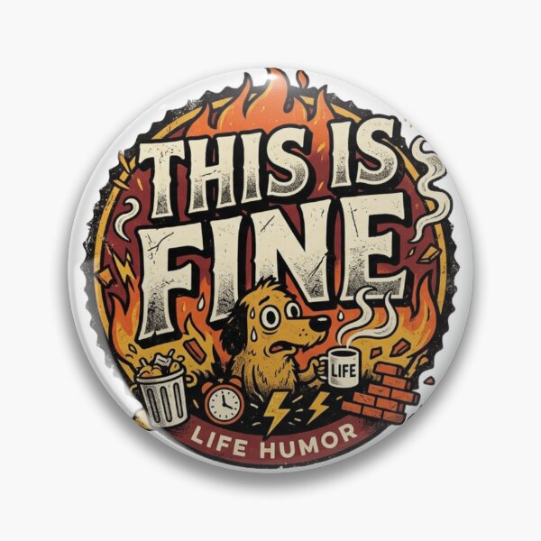 Item preview, This is Fine – Funny FUNNY Shirt, Unique Graphic Tee, Gift Idea designed and sold by Hanno0.