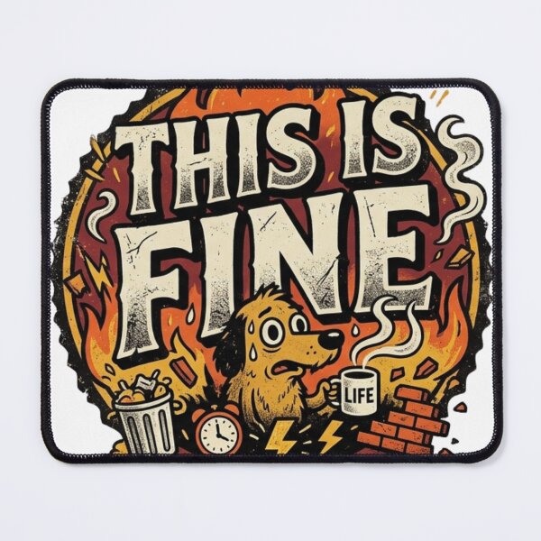 Item preview, This is Fine – Funny FUNNY Shirt, Unique Graphic Tee, Gift Idea designed and sold by Hanno0.