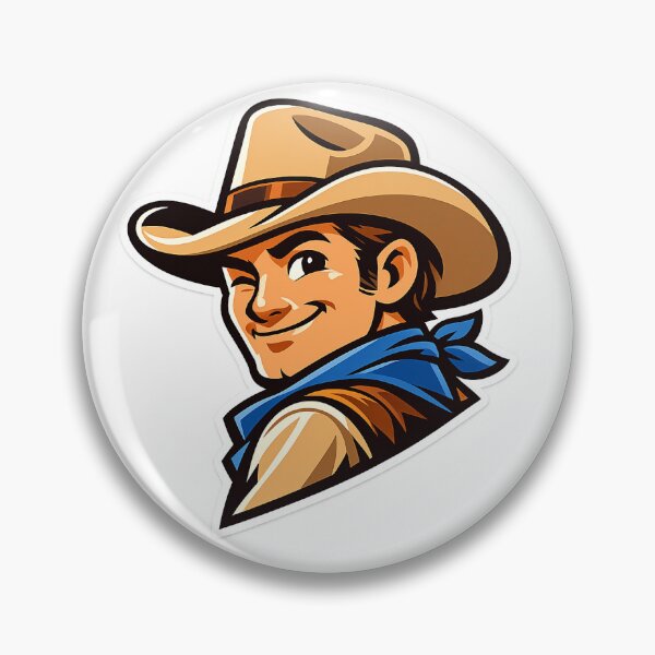Item preview, Charming Winking Cowboy Over the Shoulder Vector Art designed and sold by CartX Global Inc.
