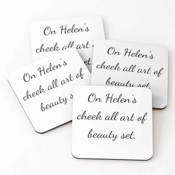Item preview, “On Helen's cheek all art of beauty set,” - handwriting black designed and sold by ariksworld.