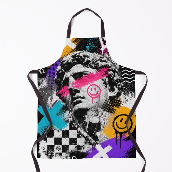 Item preview, Neon Pop Art David Statue Graffiti Collage on Black Background T-Shirt designed and sold by designshub0811.