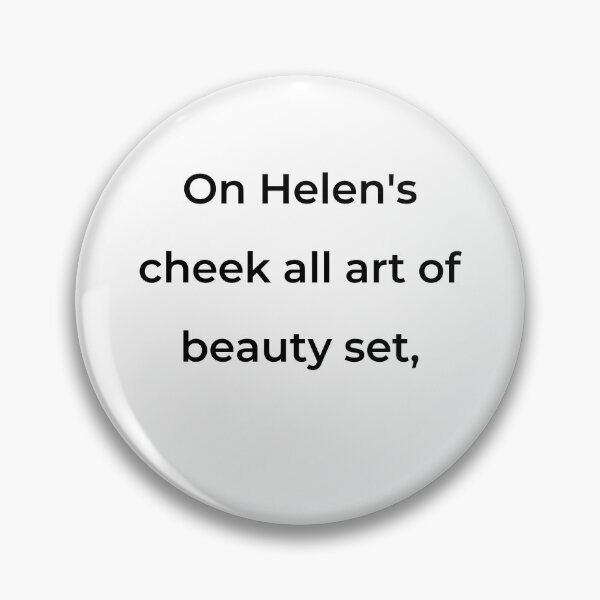 Item preview, “On Helen's cheek all art of beauty set,” - print black designed and sold by ariksworld.
