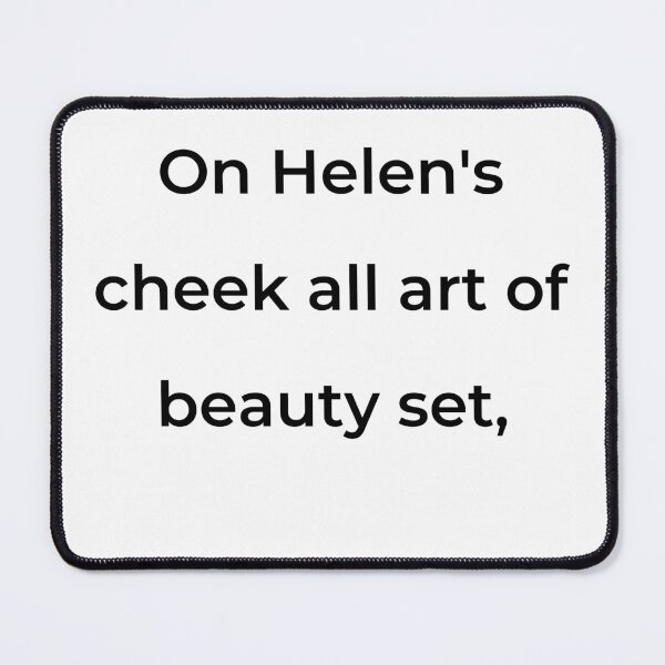 Item preview, “On Helen's cheek all art of beauty set,” - print black designed and sold by ariksworld.