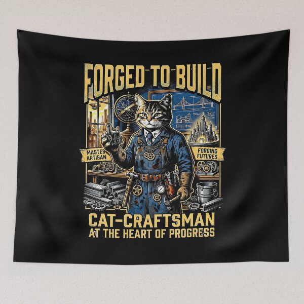 Item preview, Cat Builder Craftsman Progress  designed and sold by graphixpolash.
