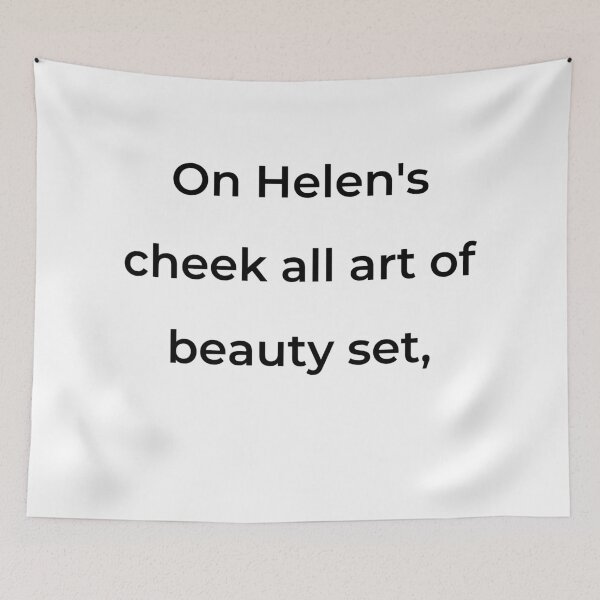 Item preview, “On Helen's cheek all art of beauty set,” - print black designed and sold by ariksworld.