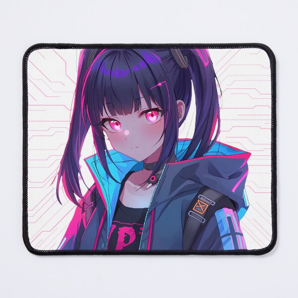 Item preview, Wired Different Cyberpunk Anime Girl Neon Synthwave Futuristic T-Shirt designed and sold by QuirkyCloud Designs.