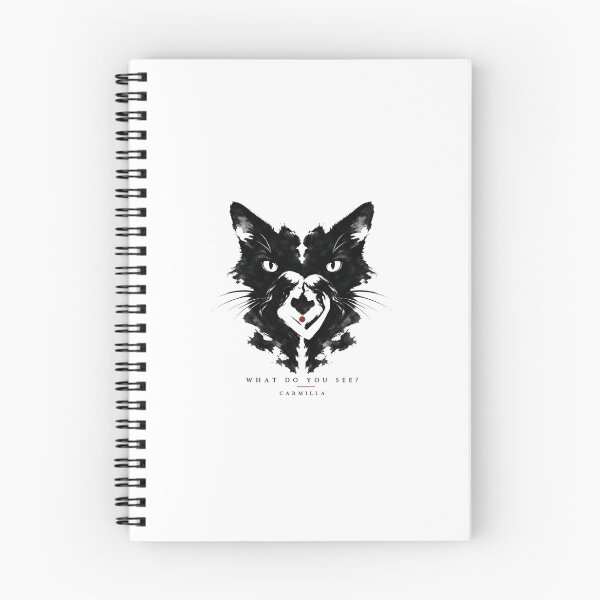 Item preview, Carmilla What Do You See Rorschach Inkblot Black Cat Vampire Art designed and sold by Fenay Designs.