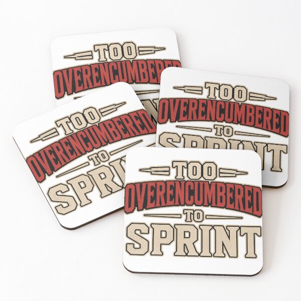 Item preview, Too Overencumbered to Sprint – Funny RPG Gamer Inventory Humor Design designed and sold by Shabrinox.