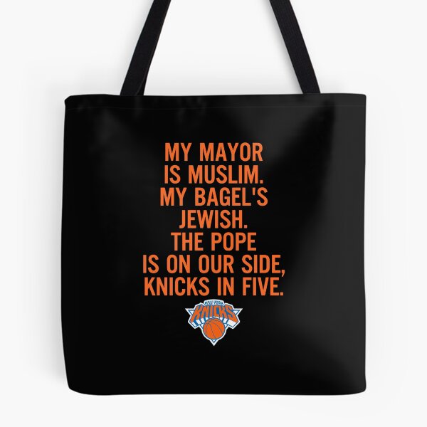 Item preview, My Mayor Is Muslim My Bagel Is Jewish Knicks Fan designed and sold by KAWKAW-DRHM.