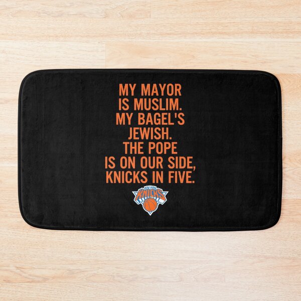 Item preview, My Mayor Is Muslim My Bagel Is Jewish Knicks Fan designed and sold by KAWKAW-DRHM.