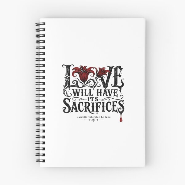 Item preview, Carmilla Love Will Have Its Sacrifices Gothic Quote Red Lily Art designed and sold by Fenay Designs.
