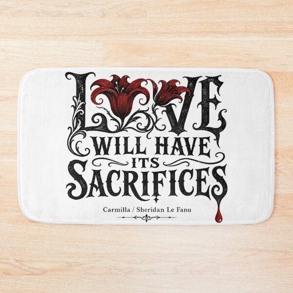 Item preview, Carmilla Love Will Have Its Sacrifices Gothic Quote Red Lily Art designed and sold by Fenay Designs.