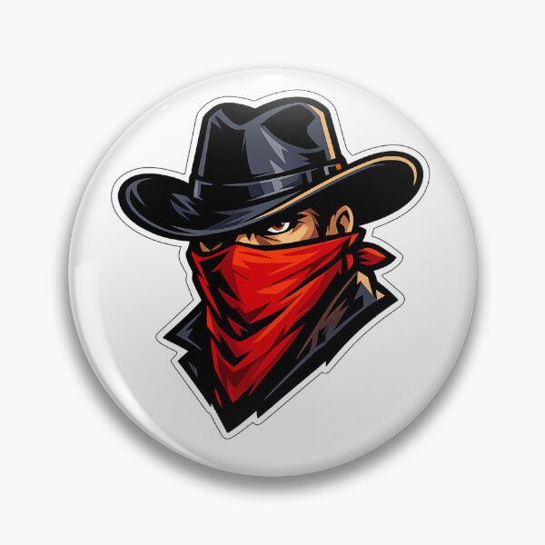 Item preview, Badass Red Bandana Outlaw Cowboy Masked Sticker designed and sold by CartX Global Inc.