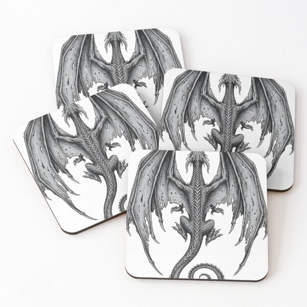 Item preview, Shadow Dragon Back View Illustration designed and sold by DragonSerpent Ink.