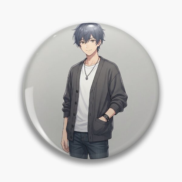 Item preview, Anime Boy Line Art - Cute Manga Guy Transparent Minimalist Design designed and sold by MemoMetaverse.
