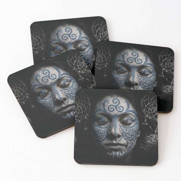 Item preview, Mystic Shaman Woman Face Paint Art designed and sold by CunningMaskPrints.