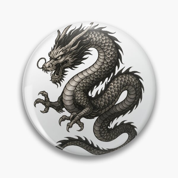 Item preview, Eastern Shadow Dragon Illustration designed and sold by DragonSerpent Ink.