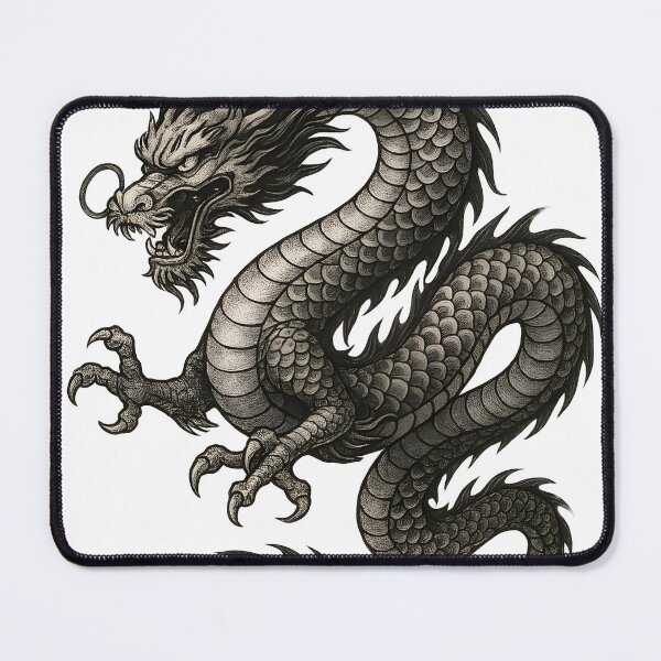 Item preview, Eastern Shadow Dragon Illustration designed and sold by DragonSerpent Ink.
