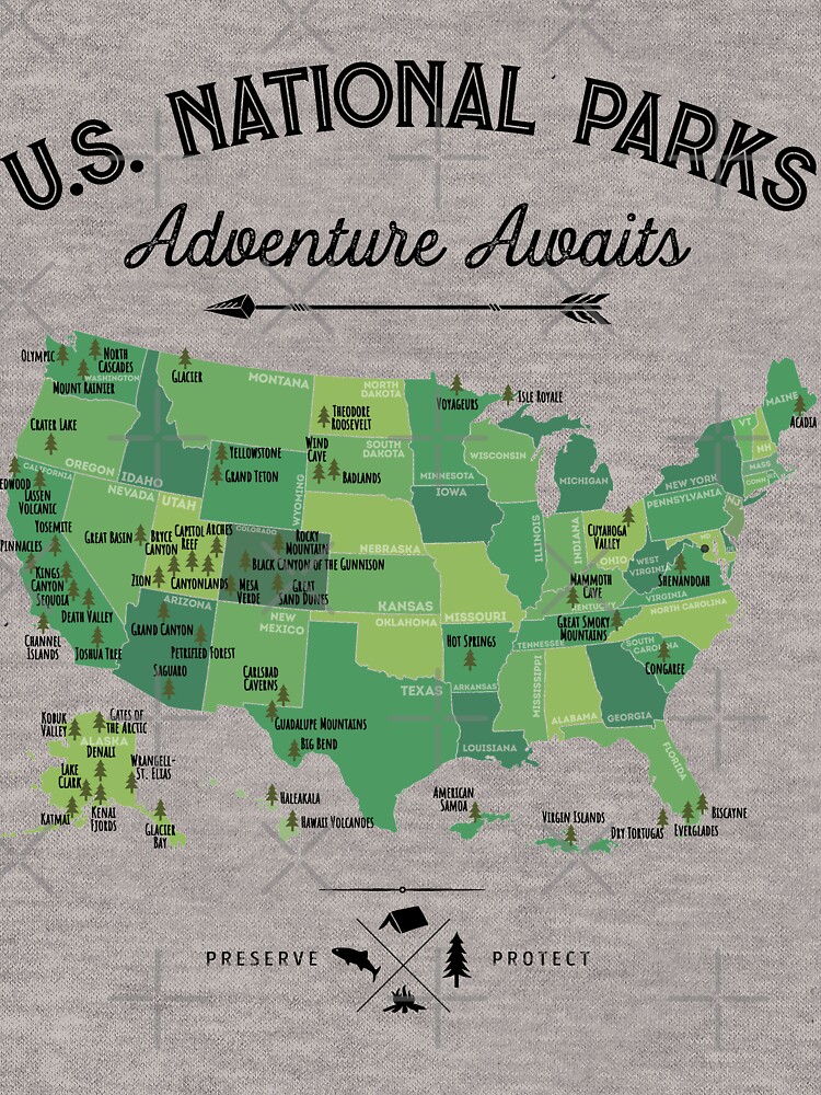 national park map shirt