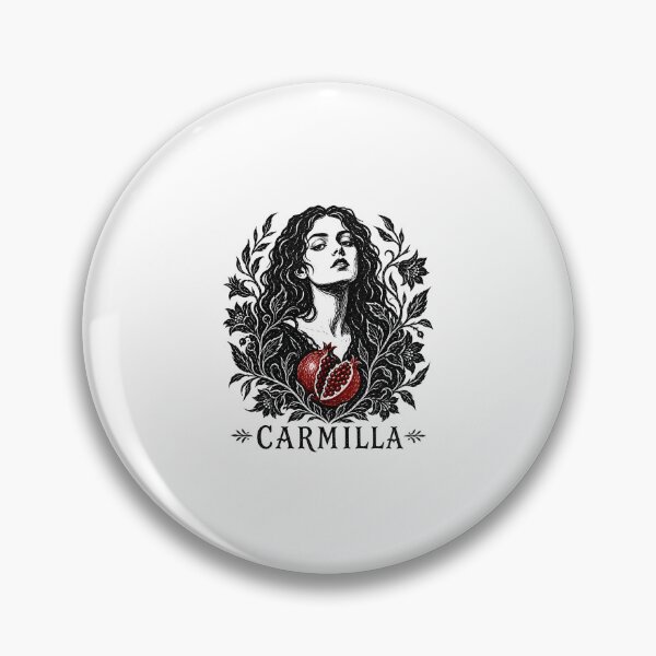 Item preview, Carmilla Gothic Line Art Portrait Split Pomegranate Vampire Design designed and sold by Fenay Designs.