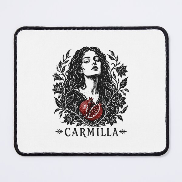 Item preview, Carmilla Gothic Line Art Portrait Split Pomegranate Vampire Design designed and sold by Fenay Designs.