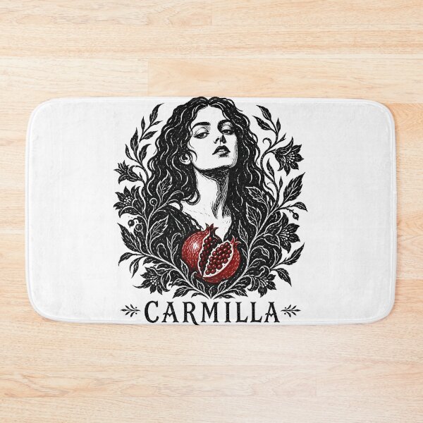 Item preview, Carmilla Gothic Line Art Portrait Split Pomegranate Vampire Design designed and sold by Fenay Designs.