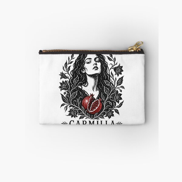Item preview, Carmilla Gothic Line Art Portrait Split Pomegranate Vampire Design designed and sold by Fenay Designs.