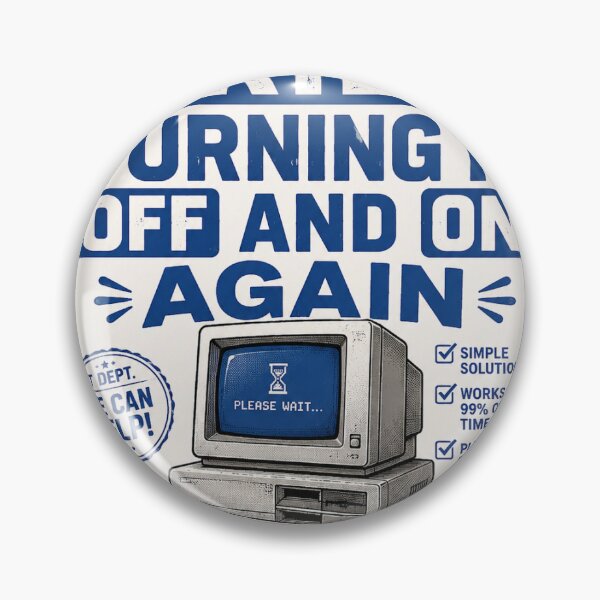 Item preview, Have You Tried Turning It Off And On Again Sticker designed and sold by InkPixell.