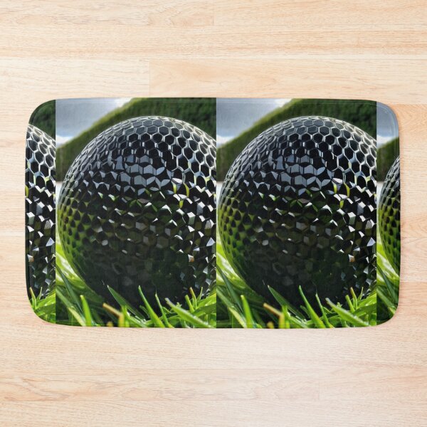 Item preview, Sport - Black Golf Ball, Graphic Detail on Green Grass designed and sold by Reverso-Design.