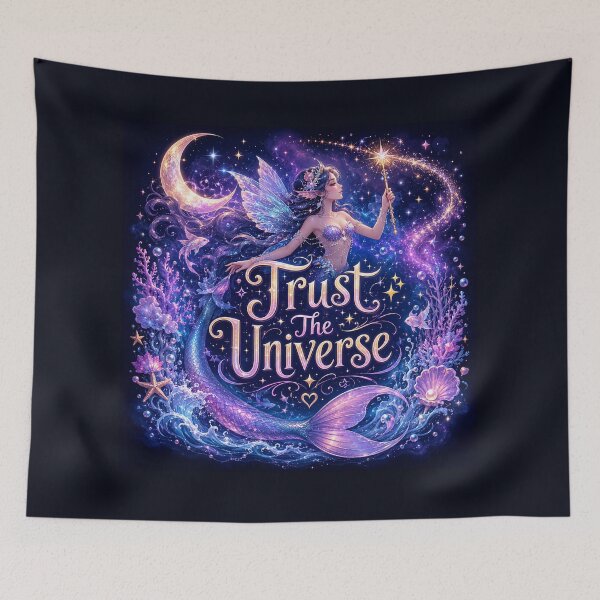 Item preview, Trust The Universe Mermaid Fantasy Art designed and sold by hutofdesigns.